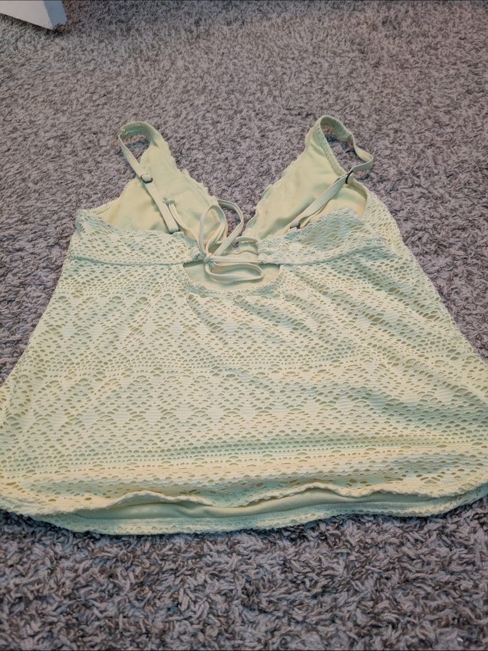 Yellow Crochet Style Tankini - Picture 5 of 6